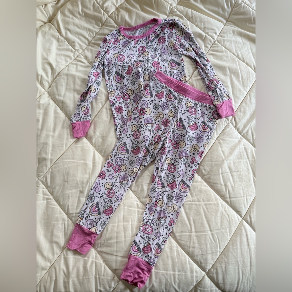 Monkeeroos “Groovy Birthday” bamboo pajama set